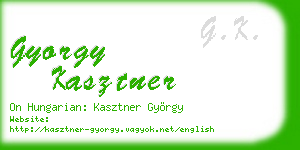 gyorgy kasztner business card